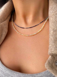 Microbead Ombre Labradorite Bead Layering Necklace
