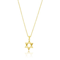 Dainty Gold Plated Jewish Star of David Necklace