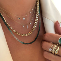 Ombre Emerald Layering Necklace