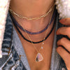 Sapphire Bead Layering Necklace