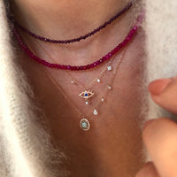 Dainty Ruby Layering Necklace