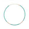 Microbead Emerald and Gold Bead Choker