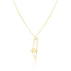 Dainty Jewish Star/Star of David Yellow Gold Plated Map Necklace