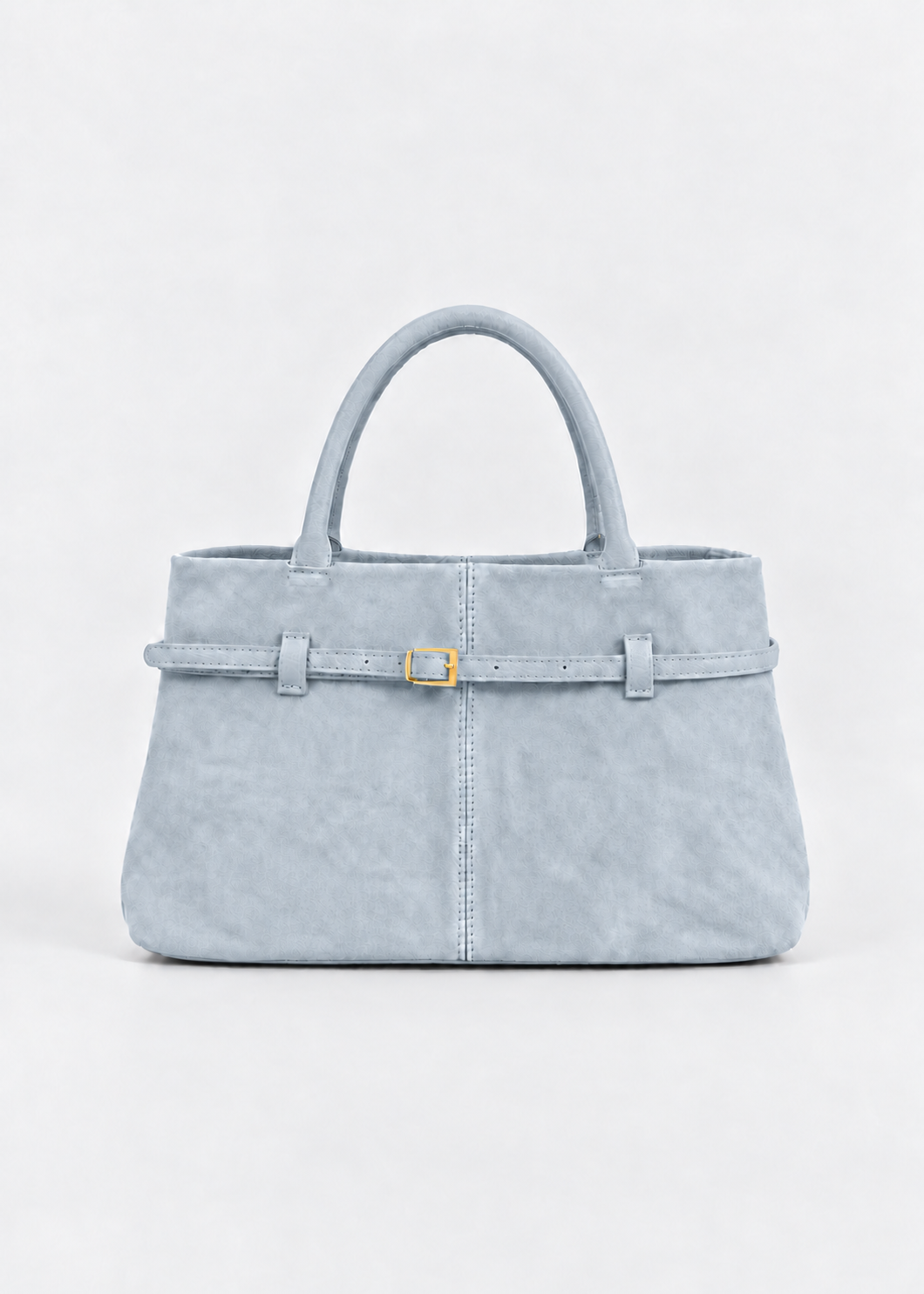 Estelle Elongated Tote In Muted Blue Suede