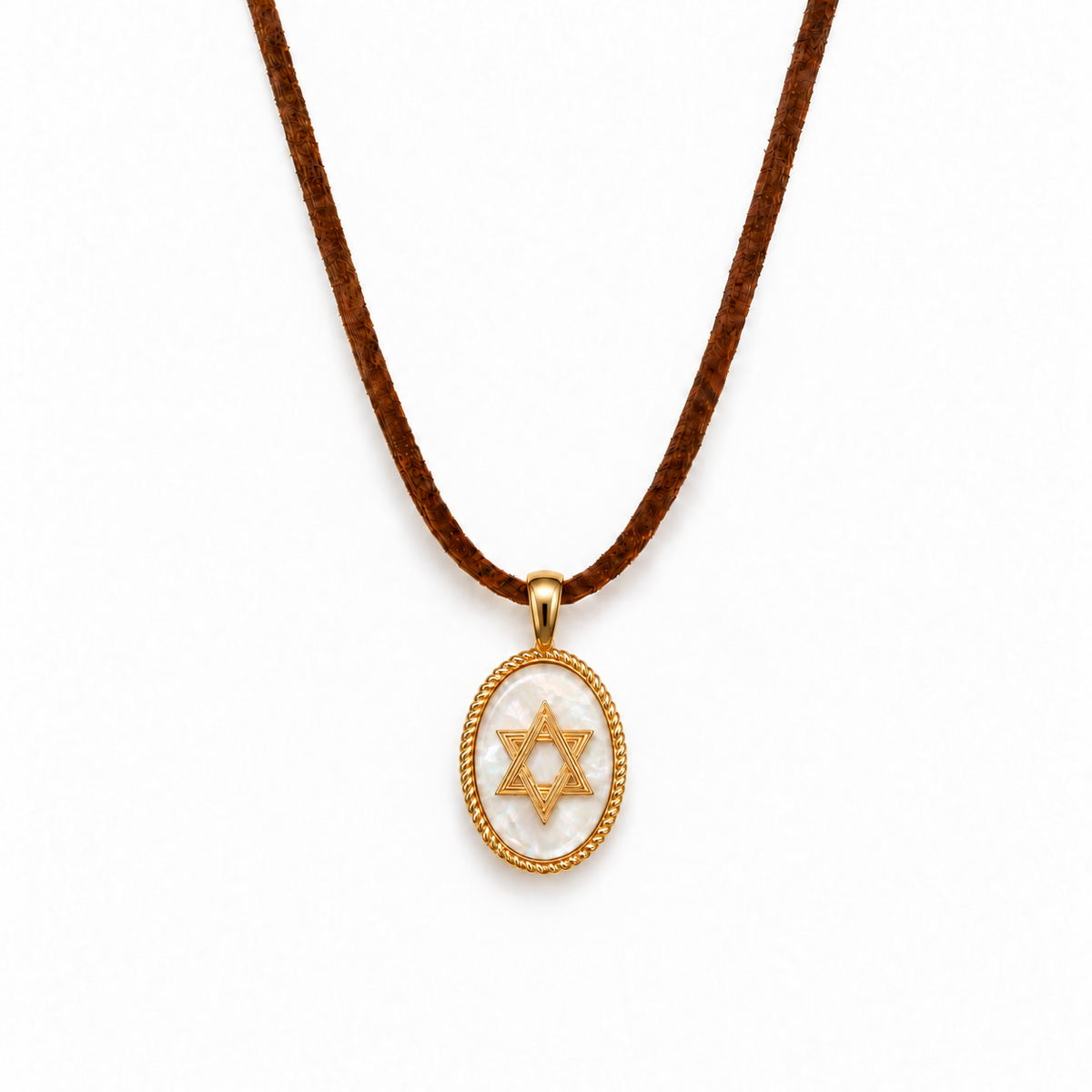 Brown Suede Cord Necklace 28 inches