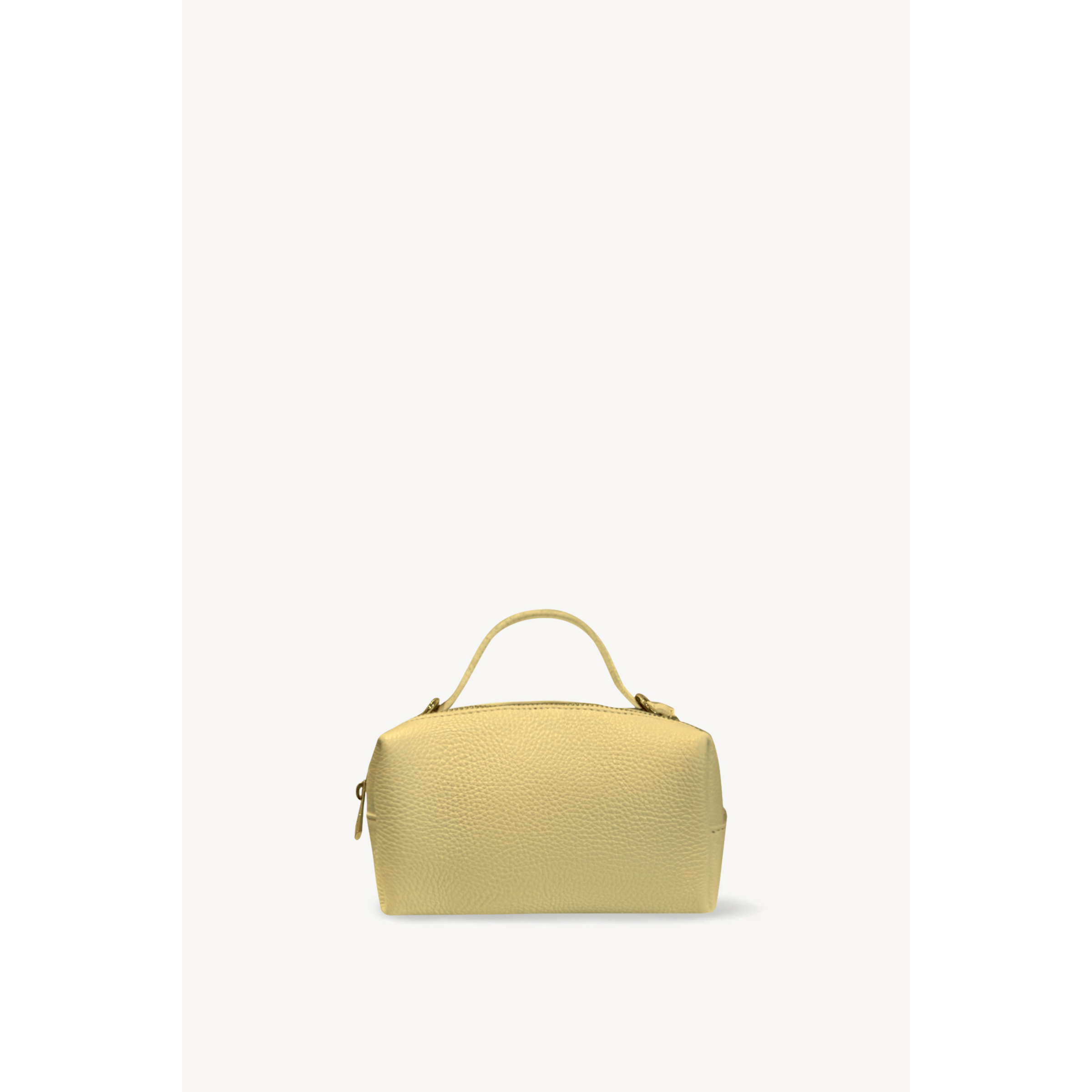 Carrie Mini Leather Top-Handle in Butter Yellow