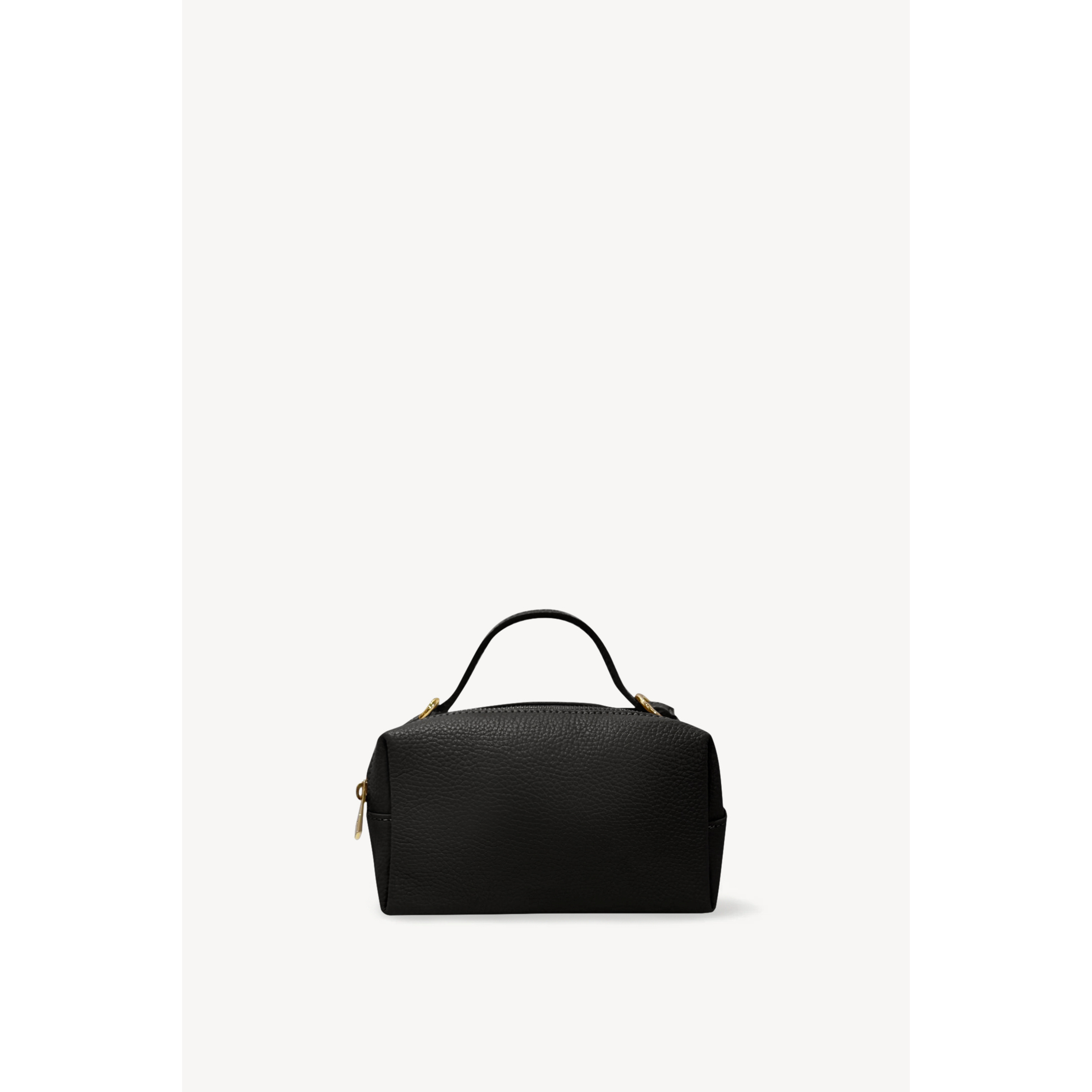 Carrie Mini Leather Top-Handle in Black