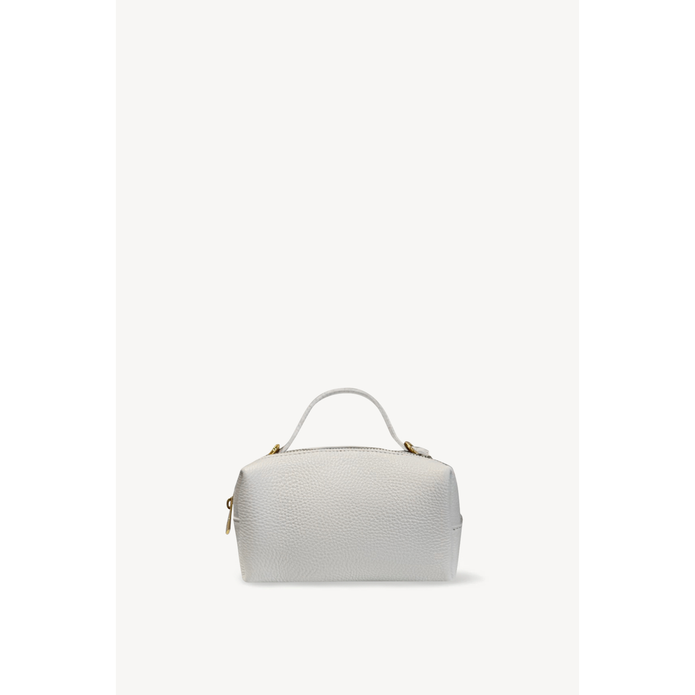 Carrie Mini Leather Top-Handle in White