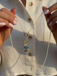 Heirloom Oval Clasp Pearl Charm Enhancer Necklace