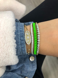 Neon Green Curb Chain Bracelet WEB EXCLUSIVE