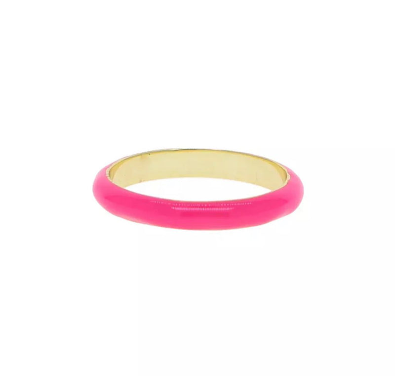 pink enamel ring