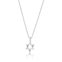 Dainty Silver Jewish Star of David Necklace