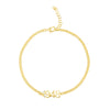 1948 Gold Vermeil and CZ Bracelet with Cuban Link Chain