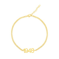 1948 Gold Vermeil Bracelet with Cuban Link Chain