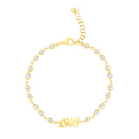 1948 Gold Vermeil and CZ Diamond by the Yard Bracelet Chain
