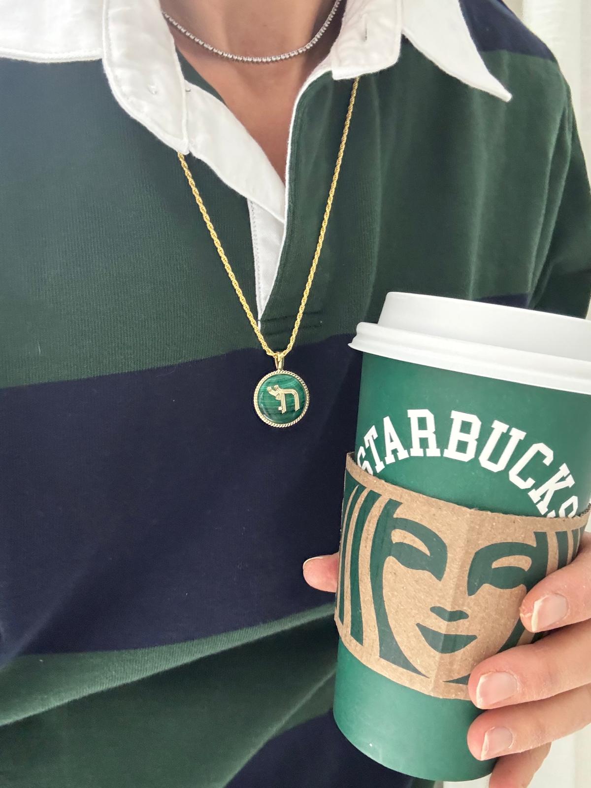 Deco Chai Charm in Malachite