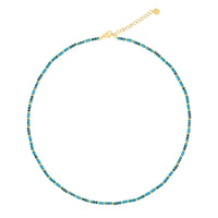Howlite and Turquoise Dainty Beaded Layering Necklace