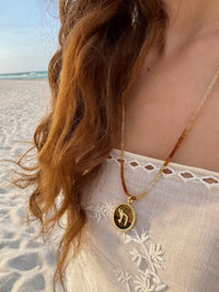 Ombre Champagne Long Strand Necklace