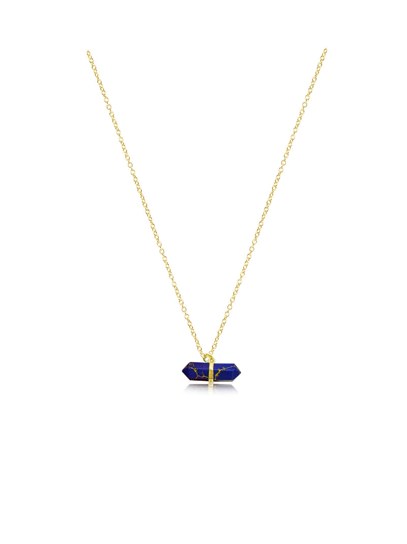Blue Lapis Stone Bar Necklace