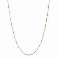 Gold Plated Chain with White Enamel Beads