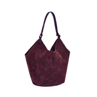 Mila Tote In Taupe Burgandy