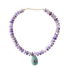 Statement Lavender Kunzite & Amazonite Drop Necklace