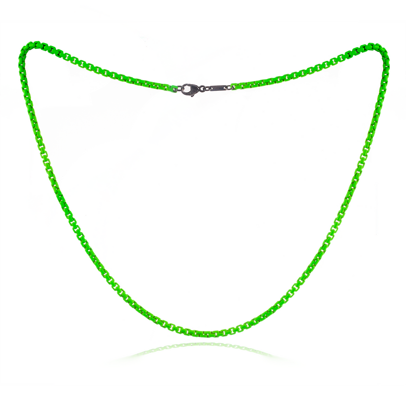 Neon Green Chain Necklace