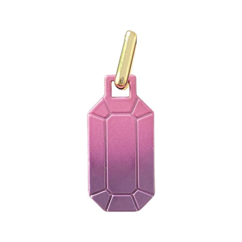 Purple and Pink Ombre Tag Charm
